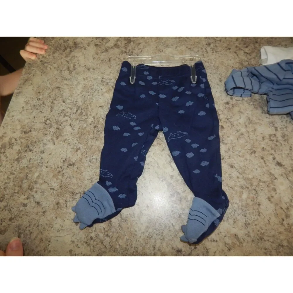 Carters Just One You 6pc Baby Boy Outfit Bundle 3M NWT Cotton Dinosaur Alligator